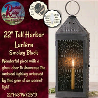 Harbor Lantern Tall 22" Smokey Black Electric PREORDER