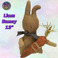 Rustic Grungy Liam Bunny 13"
