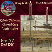 Colonial Taper Metal Candlesticks   Honey & Me