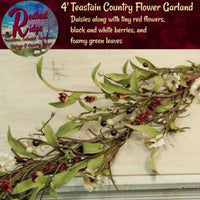 Tea-Stained  Multi Colored Daisy Flower, Pip Berry Collection