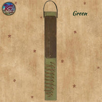 Rustic Wood Primitive Barn Sconce Candle Holder 15"H Cranberry Brown, Green, Black or Ivory Tan