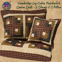 Cambridge Patchwork Quilted Throw or Matching Quilted Pillow Cover