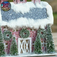 Snowy Light Up 7" Red Barn Ragon House