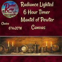 Mantel of Pewter 6Hr Timer Canvas 20" or 40"