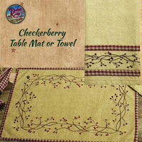 Checkererberry Towel or Tablemat/Placemat  **50% Savings