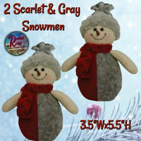 Christmas Winter Snowman Scarlet & Gray for all of the Sports Fans