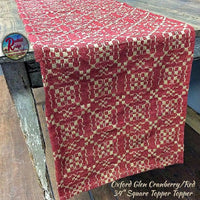 *Oakford Glen Cranberry Red & Tan Tabletop Collection