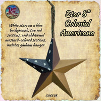 Americana Folk Art Hanging 8" Star