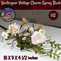 Yesteryear Vintage Charm Spray Bush, 18" Weddings