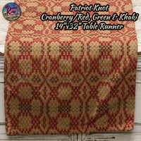 Patriots Knot Cranberry, Green & Khaki Tablerop Collection