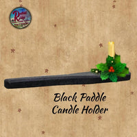 Wood Paddle Taper Candle Holder Color Choice