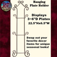 Black Wire 3 Plate Holder 6.5"W