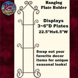 Black Wire 3 Plate Holder 6.5"W