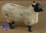 Sheep Primitive Country Vintage Style Carved Ol' Sheep Farmhouse