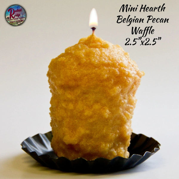 Mini Hearth Candle 2.5"x2.5" Choice Belgian Pecan Waffle, Homespun Harvest or Butter Maple