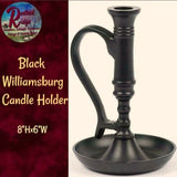 Candle Holder Primitive Rustic Colonial Williamsburg Black