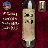 Grungy Dancing Motion Flame 3.5" & 6" TAPER CANDLE Candelabra Base