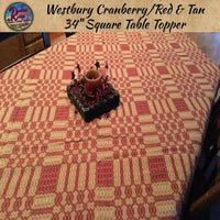 Westbury Cranberry/Red & Tan Table Top Collection