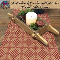Shadowbrook Cranberry/Red & Tan Table Top Collection
