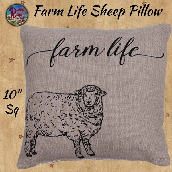 Farm Life Sheep Pillow
