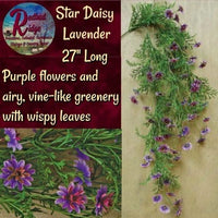 Star Daisy Wreaths & Hanging Vines Lavender, Pink