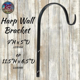 Wall Harp Bracket 9"H or 11.5"H