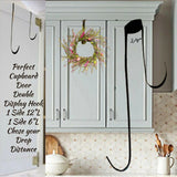 Over the Door Perfect Cupboard Metal Double or Single Display Hanger Sits Flat ONLY 3/4"W Top