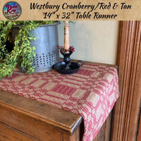 Westbury Cranberry/Red & Tan Table Top Collection