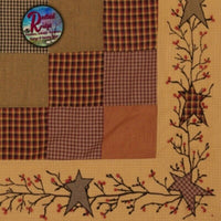 Primitive Heritage Farms Applique CROW & STAR Shower Curtain