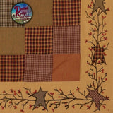 Primitive Heritage Farms Applique CROW & STAR Shower Curtain