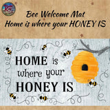 Bee Welcome Mat Rug Home is where your Honey IS