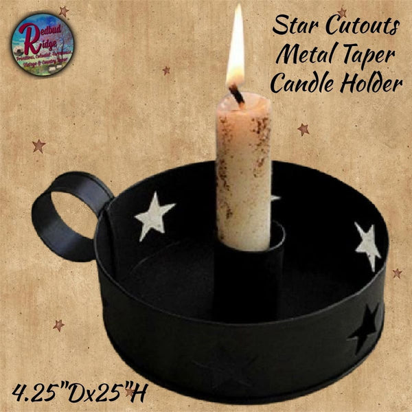 *Punched Tin Star Candle Holder