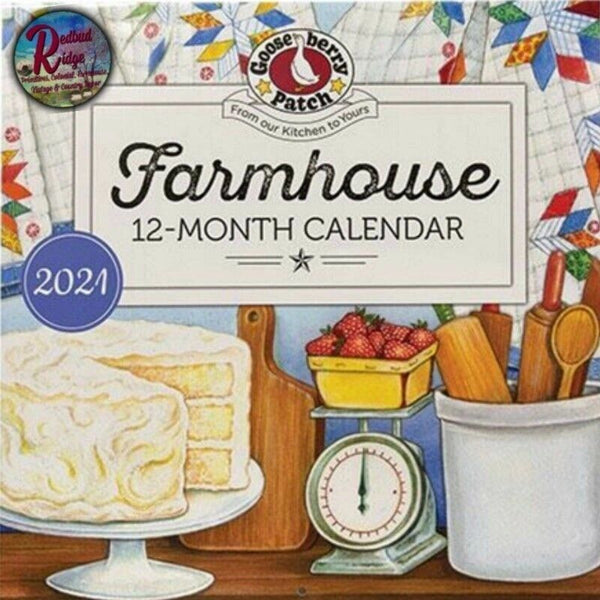 Calendar 2021 Gooseberry Patch Farmhouse 12"Wx24"L