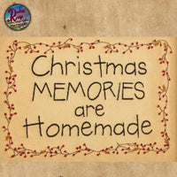 Vintage Framed Christmas Memories Sampler with Pip Berries