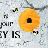 Bee Welcome Mat Rug Home is where your Honey IS