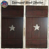 Wood Star Shutter Black or Cranberry