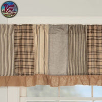 Sawyer Mill Charcoal Patchwork Valance 19"x72" Sawyer Mill Collection