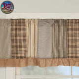 Sawyer Mill Charcoal Patchwork Valance 19"x72" Sawyer Mill Collection