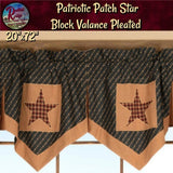 Patriotic Patch Star Block Valance