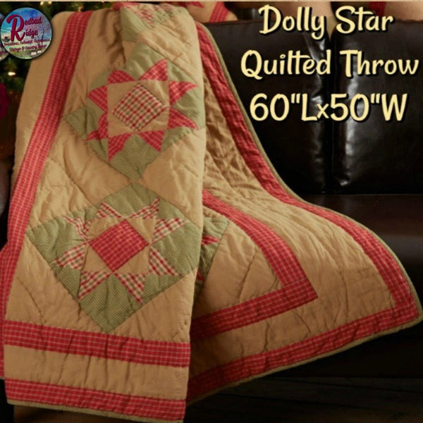 Dolly Star Quilted Throw 50"x60" **25% Savings