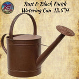 Rust & Black Finish Watering Can - 12.5" H