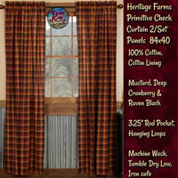 Heritage Farms Primitive Check 84x40 Panel