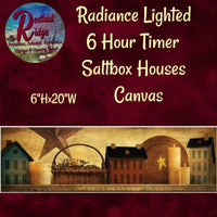 Canvas Lighted Saltbox Houses Radiance Lighted Size Choice 20" or 40"