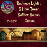 Canvas Lighted Saltbox Houses Radiance Lighted Size Choice 20" or 40"