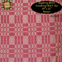 Bayberry Weave Cranberry/Red & Tan Woven Table Top Collection