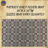 Patriot Knot Black Woven Floor Mat Rug