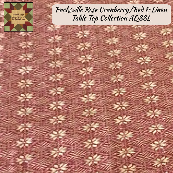 Packsville Rose Cranberry & LINEN Table Top Collection