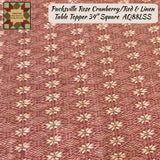 Packsville Rose Cranberry & LINEN Table Top Collection