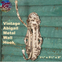 Wall Hook Vintage Distressed Ivory Abigail 50% Savings