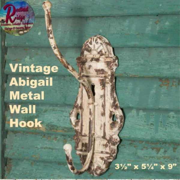 *Wall Hook Vintage Distressed Ivory Abigail 50% Savings